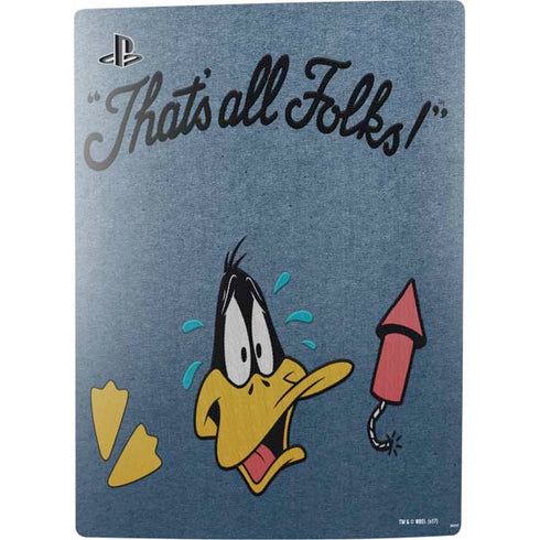 Looney Tunes Daffy Duck Thats All Folks PS5 Digital Edition Bundle Skin