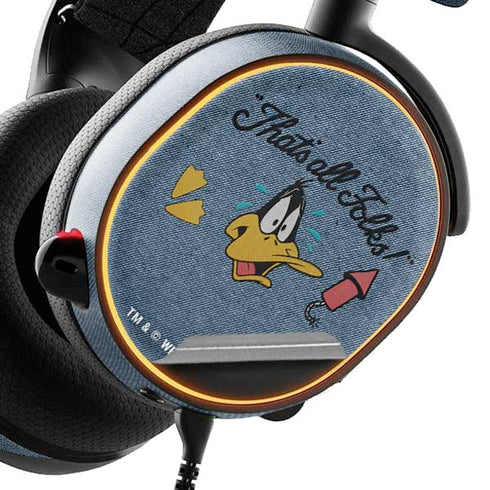 Looney Tunes Daffy Duck Thats All Folks SteelSeries Arctis 3 Skin