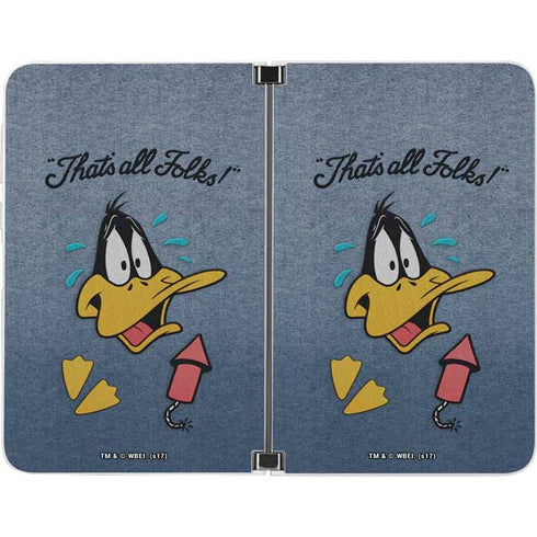 Looney Tunes Daffy Duck Thats All Folks Surface Duo Skin