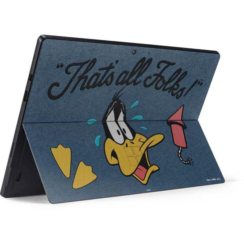 Looney Tunes Daffy Duck Thats All Folks Surface Pro 7 Skin