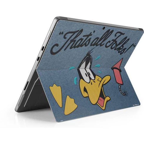 Looney Tunes Daffy Duck Thats All Folks Surface Pro 9 Skin