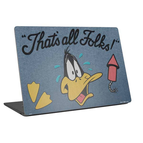 Looney Tunes Daffy Duck Thats All Folks Universal Laptop 15in (12.2 x 8.8in) Skin