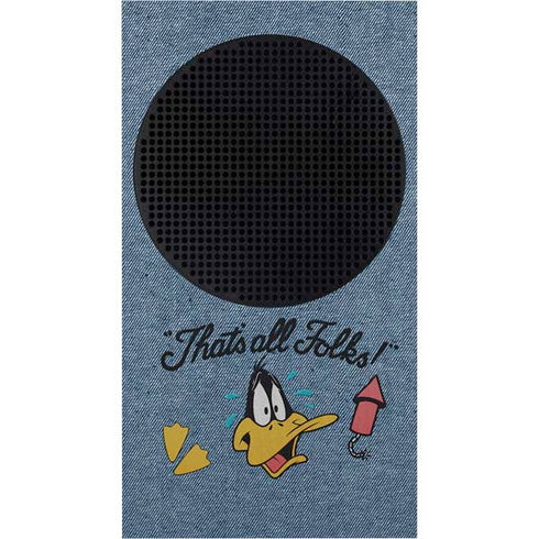 Looney Tunes Daffy Duck Thats All Folks Xbox Series S Console Skin