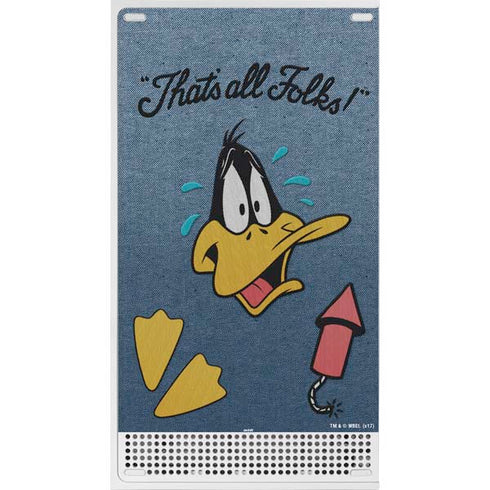 Looney Tunes Daffy Duck Thats All Folks Xbox Series S Console Skin