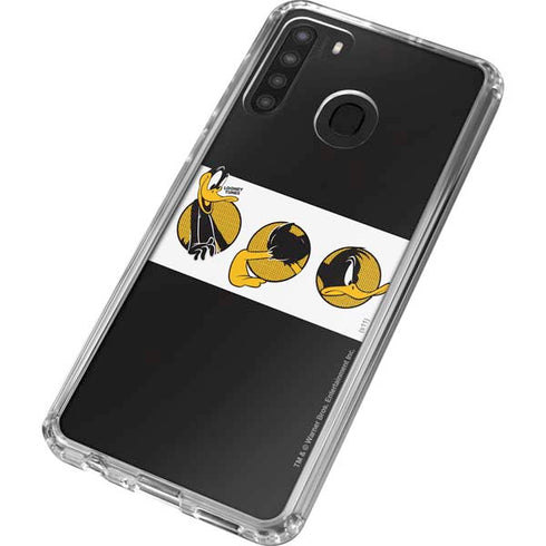 Looney Tunes Daffy Duck Three Circles Galaxy A21 Clear Case