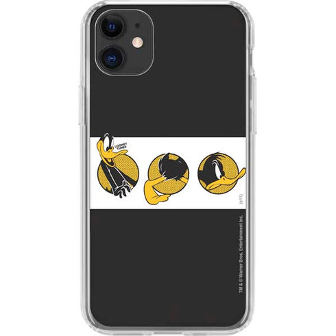 Looney Tunes Daffy Duck Three Circles iPhone 11 Clear Case