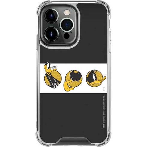 Looney Tunes Daffy Duck Three Circles iPhone 14 Pro Clear Case