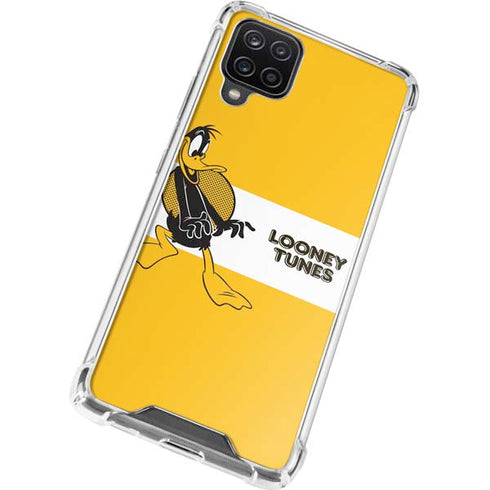 Looney Tunes Daffy Duck Yellow Stripes Galaxy A12 Clear Case