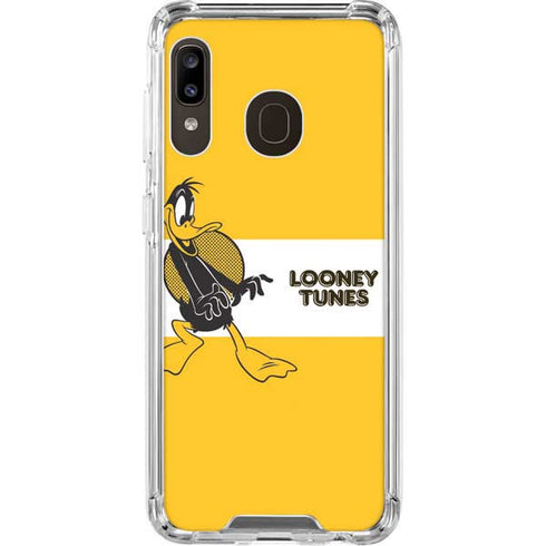 Looney Tunes Daffy Duck Yellow Stripes Galaxy A30 Clear Case