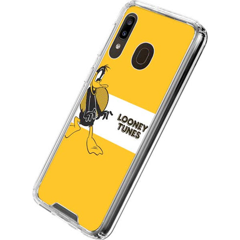 Looney Tunes Daffy Duck Yellow Stripes Galaxy A30 Clear Case