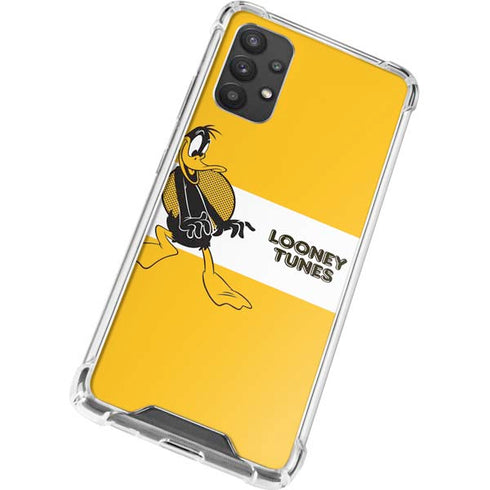 Looney Tunes Daffy Duck Yellow Stripes Galaxy A32 5G Clear Case