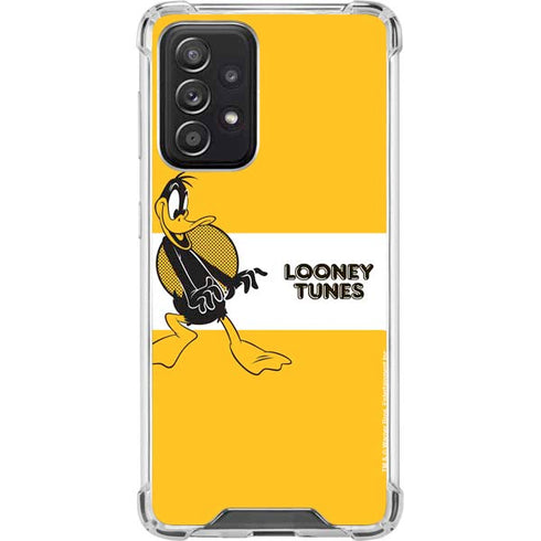 Looney Tunes Daffy Duck Yellow Stripes Galaxy A52 5G Clear Case
