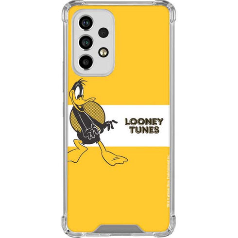Looney Tunes Daffy Duck Yellow Stripes Galaxy A53 5G Clear Case