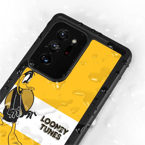 Looney Tunes Daffy Duck Yellow Stripes Galaxy Note20 Ultra 5G Waterproof Case