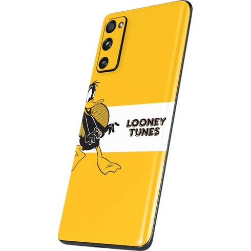 Looney Tunes Daffy Duck Yellow Stripes Galaxy S20 Fan Edition Skin