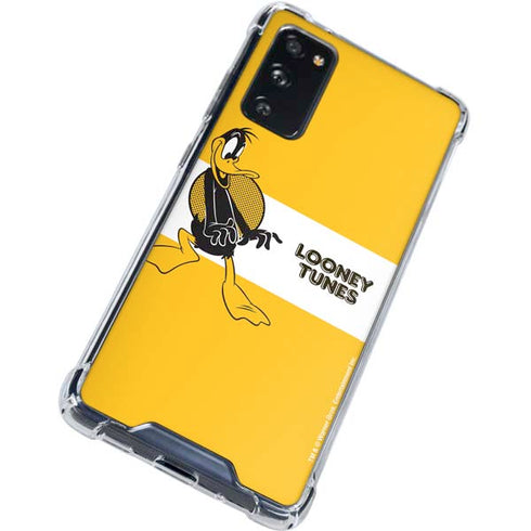Looney Tunes Daffy Duck Yellow Stripes Galaxy S20 FE Clear Case