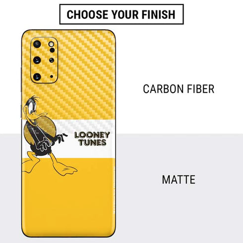 Looney Tunes Daffy Duck Yellow Stripes Galaxy S20 Plus Skin