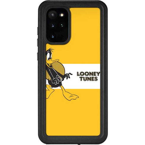 Looney Tunes Daffy Duck Yellow Stripes Galaxy S20 Plus Waterproof Case