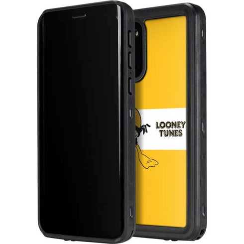 Looney Tunes Daffy Duck Yellow Stripes Galaxy S20 Plus Waterproof Case