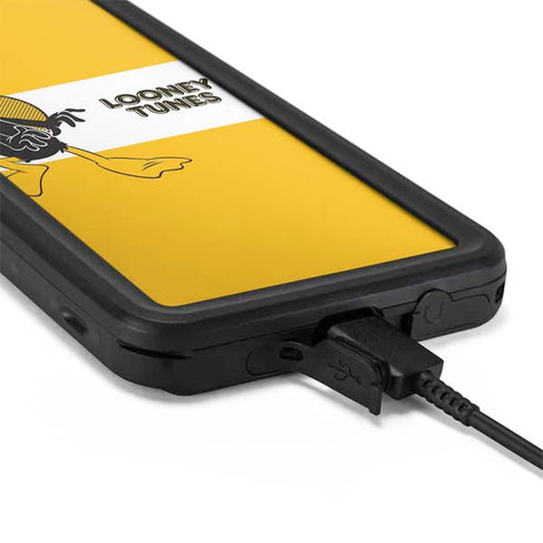 Looney Tunes Daffy Duck Yellow Stripes Galaxy S20 Plus Waterproof Case