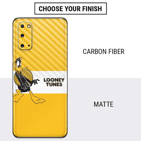Looney Tunes Daffy Duck Yellow Stripes Galaxy S20 Skin
