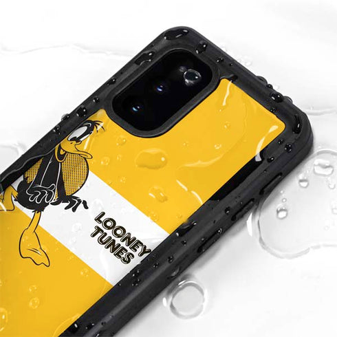 Looney Tunes Daffy Duck Yellow Stripes Galaxy S20 Waterproof Case