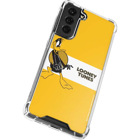 Looney Tunes Daffy Duck Yellow Stripes Galaxy S21 FE Clear Case