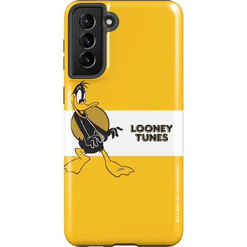 Looney Tunes Daffy Duck Yellow Stripes Galaxy S21 Plus 5G Pro Case