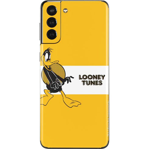 Looney Tunes Daffy Duck Yellow Stripes Galaxy S21 Plus 5G Skin