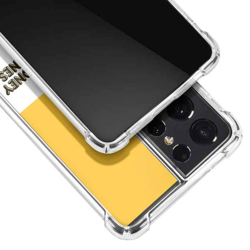 Looney Tunes Daffy Duck Yellow Stripes Galaxy S21 Ultra 5G Clear Case