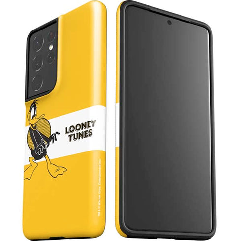 Looney Tunes Daffy Duck Yellow Stripes Galaxy S21 Ultra 5G Pro Case