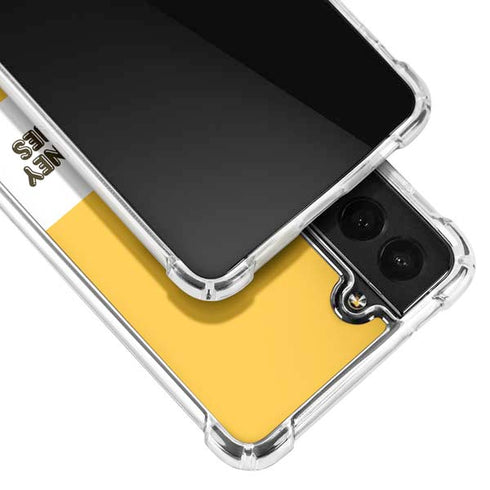 Looney Tunes Daffy Duck Yellow Stripes Galaxy S22 Clear Case