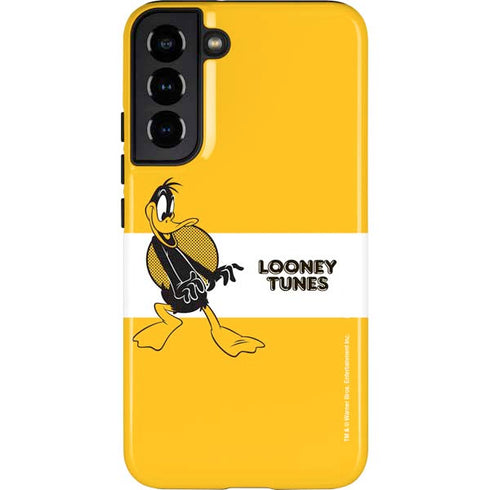 Looney Tunes Daffy Duck Yellow Stripes Galaxy S22 Plus Pro Case