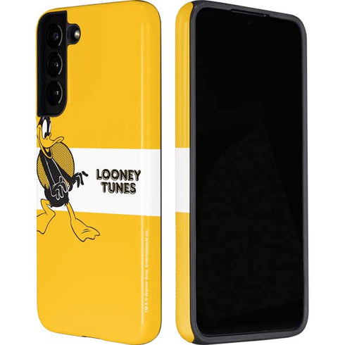 Looney Tunes Daffy Duck Yellow Stripes Galaxy S22 Plus Pro Case