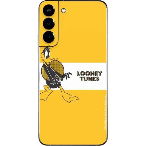 Looney Tunes Daffy Duck Yellow Stripes Galaxy S22 Plus Skin