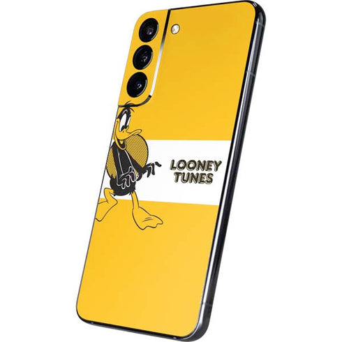 Looney Tunes Daffy Duck Yellow Stripes Galaxy S22 Plus Skin