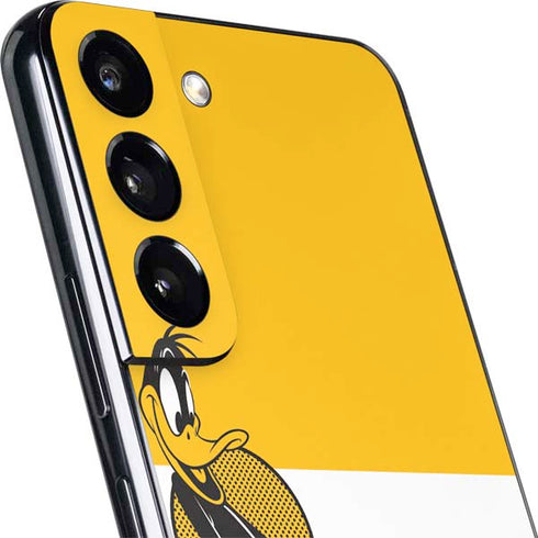 Looney Tunes Daffy Duck Yellow Stripes Galaxy S22 Plus Skin