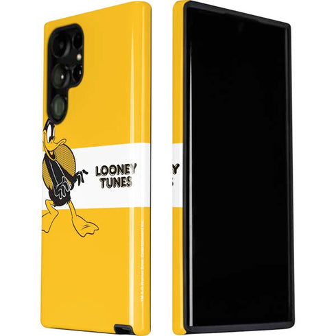 Looney Tunes Daffy Duck Yellow Stripes Galaxy S22 Ultra Pro Case