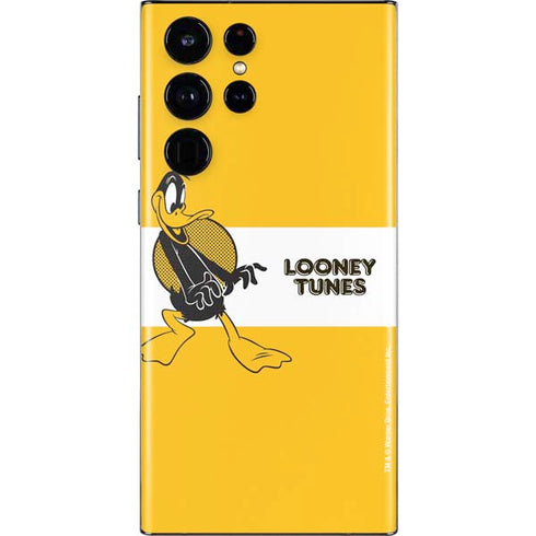 Looney Tunes Daffy Duck Yellow Stripes Galaxy S22 Ultra Skin