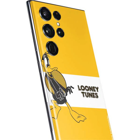 Looney Tunes Daffy Duck Yellow Stripes Galaxy S22 Ultra Skin