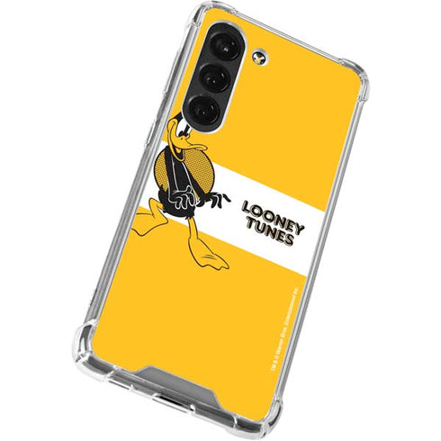 Looney Tunes Daffy Duck Yellow Stripes Galaxy S23 Clear Case
