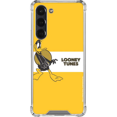 Looney Tunes Daffy Duck Yellow Stripes Galaxy S23 Plus Clear Case