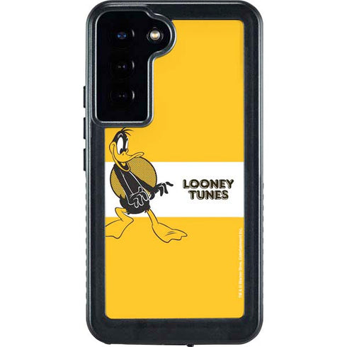 Looney Tunes Daffy Duck Yellow Stripes Galaxy S23 Plus Waterproof Case