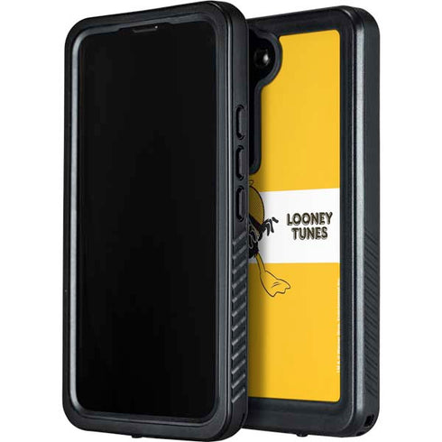 Looney Tunes Daffy Duck Yellow Stripes Galaxy S23 Plus Waterproof Case