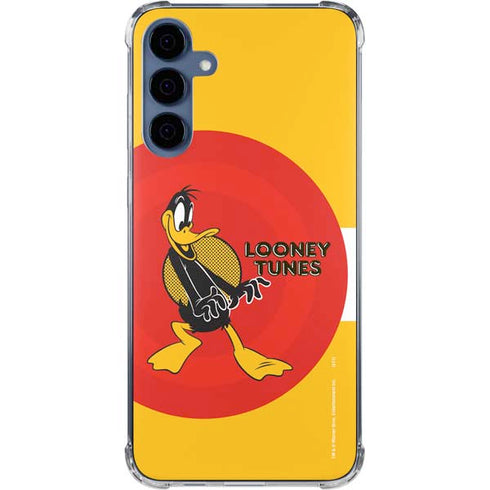 Looney Tunes Daffy Duck Yellow Stripes Galaxy S24 Clear Case