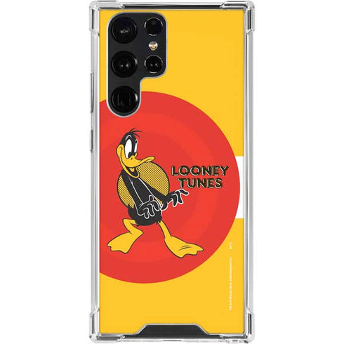 Looney Tunes Daffy Duck Yellow Stripes Galaxy S24 Ultra Clear Case