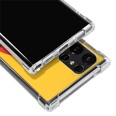 Looney Tunes Daffy Duck Yellow Stripes Galaxy S24 Ultra Clear Case