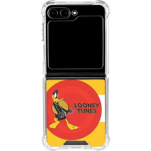 Looney Tunes Daffy Duck Yellow Stripes Galaxy Z Flip5 5G Clear Case