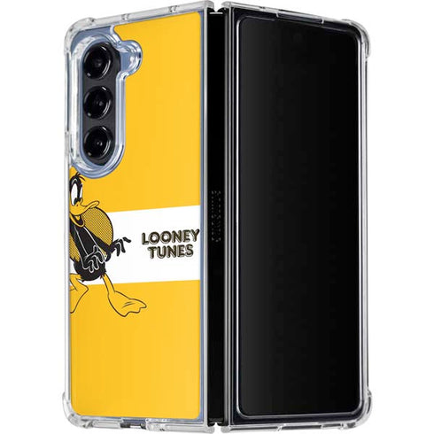 Looney Tunes Daffy Duck Yellow Stripes Galaxy Z Fold5 5G Clear Case