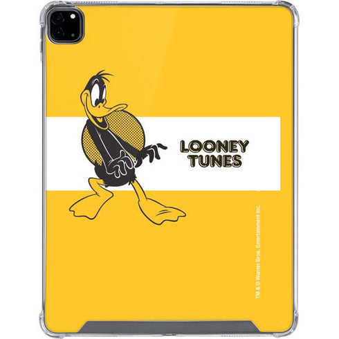 Looney Tunes Daffy Duck Yellow Stripes iPad Pro 12.9in (2020) Clear Case